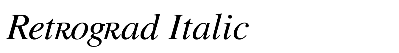 Retrograd Italic